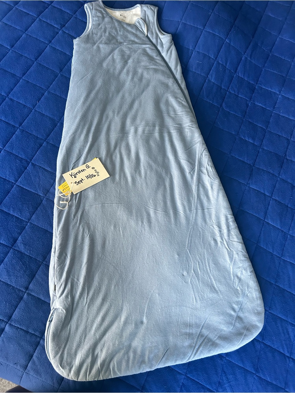 Kyte BABY Light Blue Wearable Sleep Sack - Soft Sleeveless Swaddle